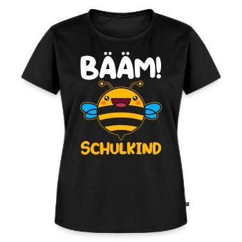 Biene Schulbeginn Schulanfänger Schulkind - Frauen Premium Bio T-Shirt - Schwarz - Vorne - Selfina (174cm)