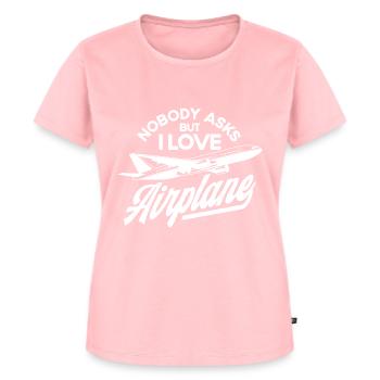 Flugzeug Pilot Flugzeuge Flugzeug Landung Geschenk - Frauen Premium Bio T-Shirt - Rosa - Vorne - AI Model Female 172 dark (172cm)