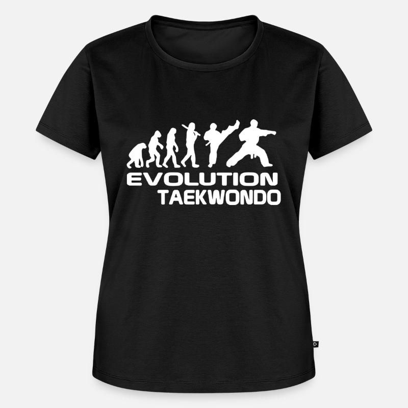 Camicia Evolution Taekwondo - Maglietta ecologica premium da donna - nero