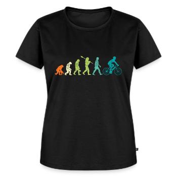 E Bikes E Bike Retro - Frauen Premium Bio T-Shirt - Schwarz - Vorne - Selfina (174cm)