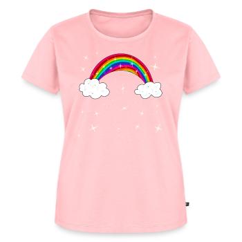 Funkelnder Regenbogen Geschenk - Frauen Premium Bio T-Shirt - Rosa - Vorne - AI Model Female 172 dark (172cm)