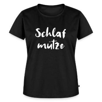 Schlafmütze - Frauen Premium Bio T-Shirt - Schwarz - Vorne - Selfina (174cm)