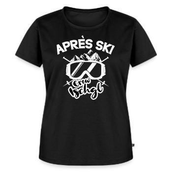 Apres Ski Crew Ischgl - Frauen Premium Bio T-Shirt - Schwarz - Vorne - Selfina (174cm)