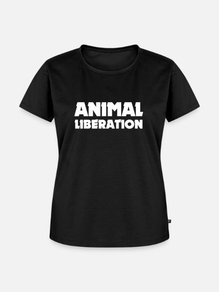 animal liberation - Frauen Premium Bio T-Shirt - Schwarz