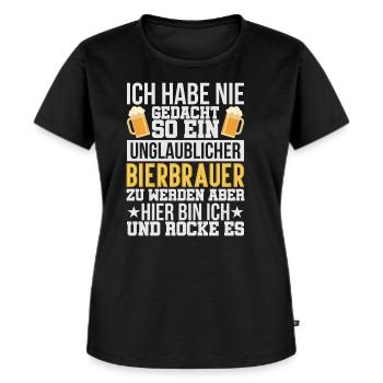 Brasseur de bière incroyable - T-shirt Premium bio Femme - noir - Devant - Selfina (174cm)