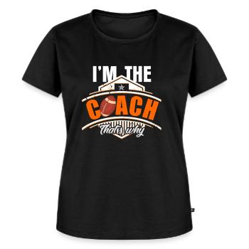 American Football Gift - Women's Premium Organic T-shirt - black - Front - Selfina (174cm)
