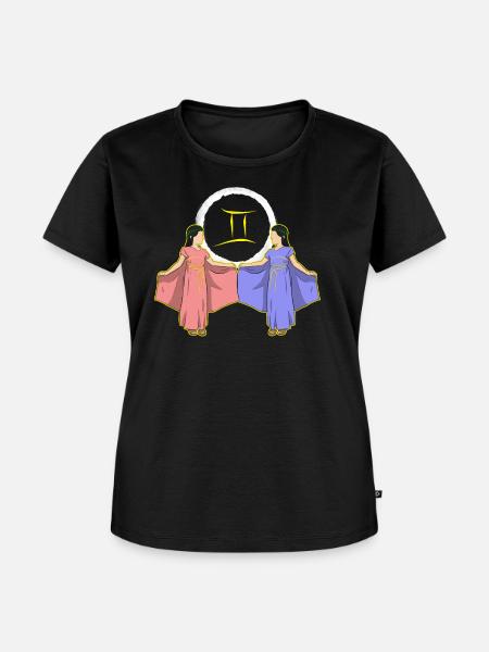 Sternzeichen Zwilling Gemini - Frauen Premium Bio T-Shirt - Schwarz
