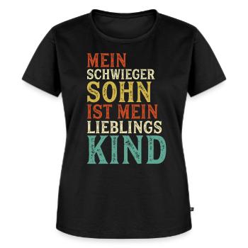 Schwiegersohn Spruch Sprüche - Frauen Premium Bio T-Shirt - Schwarz - Vorne - Selfina (174cm)