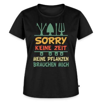 Garten Gärtner - Frauen Premium Bio T-Shirt - Schwarz - Vorne - Selfina (174cm)