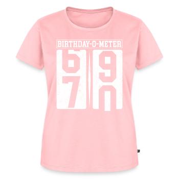 Birthday-O-Meter 70 Joyeux 70e anniversaire Célébrant - T-shirt Premium bio Femme - rose - Devant - AI Model Female 172 dark (172cm)