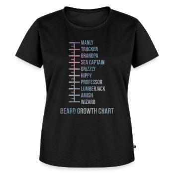 Beard Measurement Chart - Frauen Premium Bio T-Shirt - Schwarz - Vorne - Selfina (174cm)