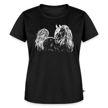 Araber Pi white - Frauen Premium Bio T-Shirt - Schwarz - Vorne - Selfina (174cm)
