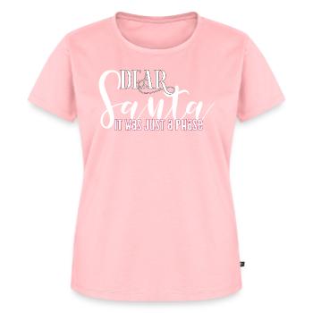 Santa Just Phase Noël Noël Weihnachten Fun - T-shirt Premium bio Femme - rose - Devant - AI Model Female 172 dark (172cm)