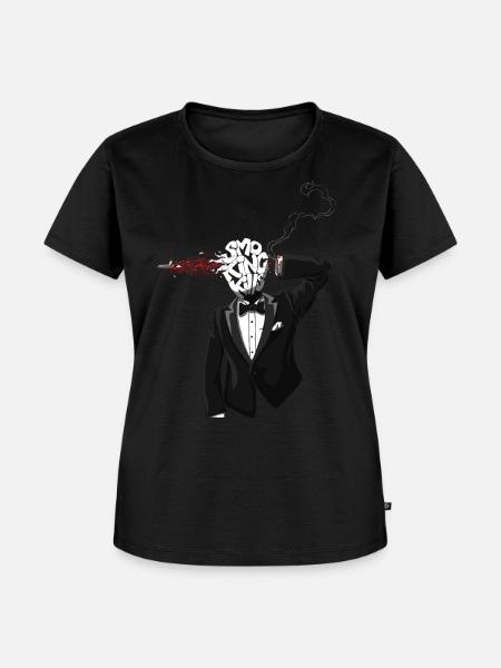Rauchen tötet - Frauen Premium Bio T-Shirt - Schwarz