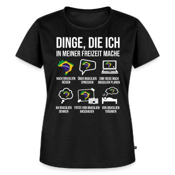 Brasilien Reise Heimatland Brasilien Brasilianer - Frauen Premium Bio T-Shirt - Schwarz - Vorne - Selfina (174cm)