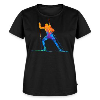 Biathlon Biathlète Cadeau - T-shirt Premium bio Femme - noir - Devant - Selfina (174cm)