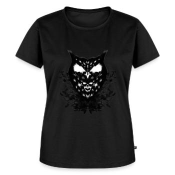 Nachteule - Frauen Premium Bio T-Shirt - Schwarz - Vorne - Selfina (174cm)