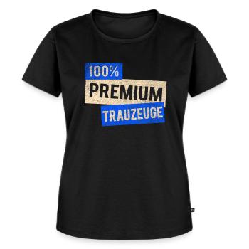 Trauzeuge - Frauen Premium Bio T-Shirt - Schwarz - Vorne - Selfina (174cm)
