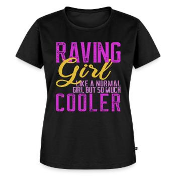 Rave Raver Musik Elektro Frauen Geschenk - Frauen Premium Bio T-Shirt - Schwarz - Vorne - Selfina (174cm)