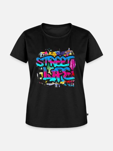 Graffiti Kunst - Frauen Premium Bio T-Shirt - Schwarz