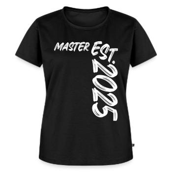 Master Est. 2025 - Frauen Premium Bio T-Shirt - Schwarz - Vorne - Selfina (174cm)