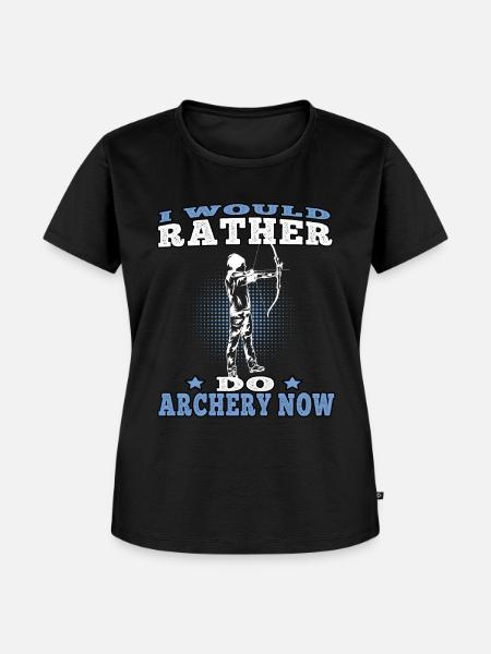 Rather do Archery Bogenschießen Bogenschütze - Frauen Premium Bio T-Shirt - Schwarz