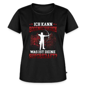 Bogenschießen Sperkraft Bogenschütze Bogenschützen - Frauen Premium Bio T-Shirt - Schwarz - Vorne - Selfina (174cm)