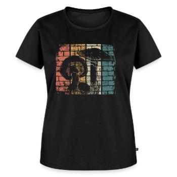 Mushroom - Women's Premium Organic T-shirt - black - Front - Selfina (174cm)
