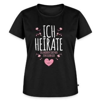 Junggesellenabschied Braut - Frauen Premium Bio T-Shirt - Schwarz - Vorne - Selfina (174cm)