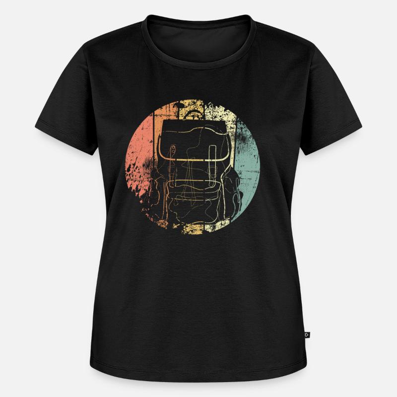 Backpacker Ture - Premium økologisk T-shirt til kvinder - sort