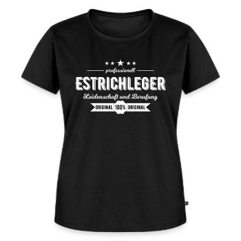 Estrichleger Beruf Geschenk - Frauen Premium Bio T-Shirt - Schwarz - Vorne - Selfina (174cm)