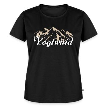 Voglwuid Bayern bayerisch boarisch bayrisch Spruch - Frauen Premium Bio T-Shirt - Schwarz - Vorne - Selfina (174cm)