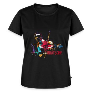 Bratsche Geschenk - Frauen Premium Bio T-Shirt - Schwarz - Vorne - Selfina (174cm)