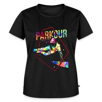 Parkour Geschenk - Frauen Premium Bio T-Shirt - Schwarz - Vorne - Selfina (174cm)