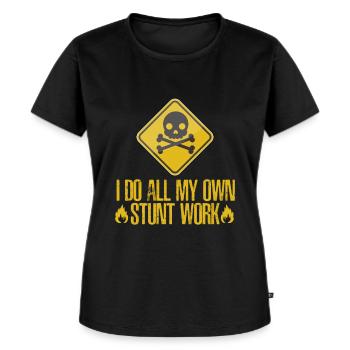Gebrochener Knochen Arm Stunts Stuntman - Frauen Premium Bio T-Shirt - Schwarz - Vorne - Selfina (174cm)