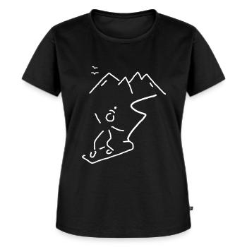 Snowboarden Winter Snowboarder Snowboard Geschenk - Frauen Premium Bio T-Shirt - Schwarz - Vorne - Selfina (174cm)