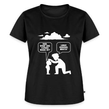Linux Softwareentwickler Computer Programmierer - Frauen Premium Bio T-Shirt - Schwarz - Vorne - Selfina (174cm)