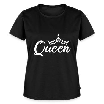 Queen Partnerlook - Frauen Premium Bio T-Shirt - Schwarz - Vorne - Selfina (174cm)
