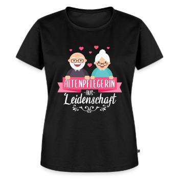 Altenpflegerin Pflegerin Beruf Spruch Altenpflege - Frauen Premium Bio T-Shirt - Schwarz - Vorne - Selfina (174cm)