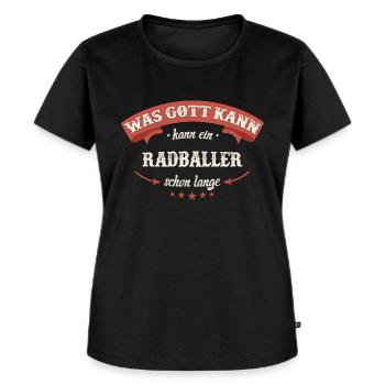 Radball Radballer Radballerin Sport Spruch - Frauen Premium Bio T-Shirt - Schwarz - Vorne - Selfina (174cm)