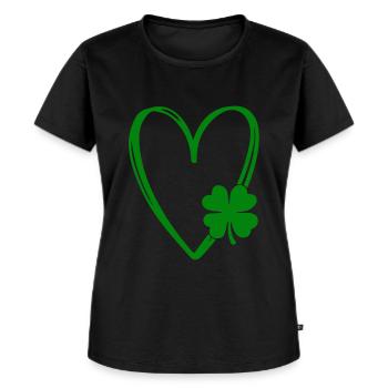 St Patricks Day Accessories Ireland Shamrock Decoration - Women's Premium Organic T-shirt - black - Front - Selfina (174cm)