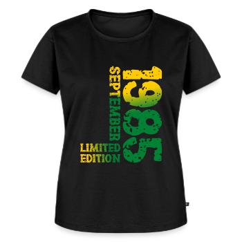 1985 Septembre Edition Limitée 38th Birthday Deco - T-shirt Premium bio Femme - noir - Devant - Selfina (174cm)