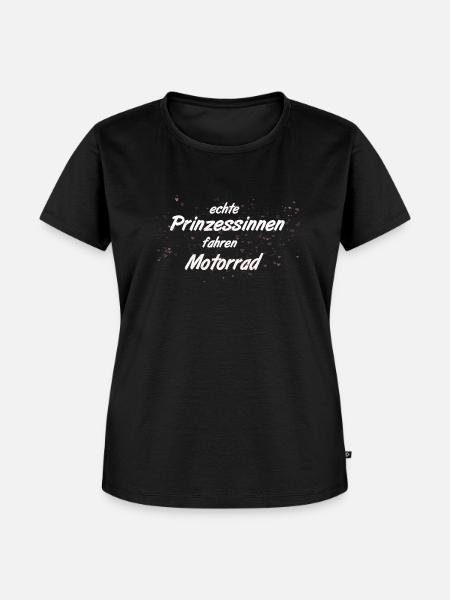 ECHTE PRINZESSINNEN FAHREN MOTORRAD - Frauen Premium Bio T-Shirt - Schwarz