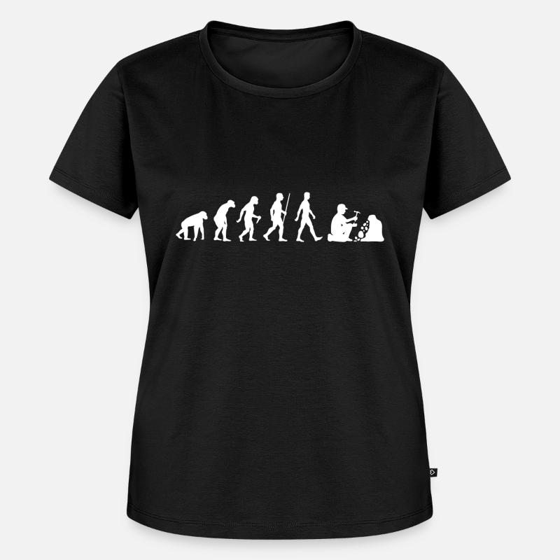 Géologue évolution géologie évolution géologue - T-shirt Premium bio Femme - noir