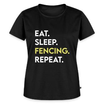Escrime - T-shirt Premium bio Femme - noir - Devant - Selfina (174cm)