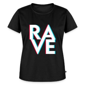 Rave Raver - Women's Premium Organic T-shirt - black - Front - Selfina (174cm)