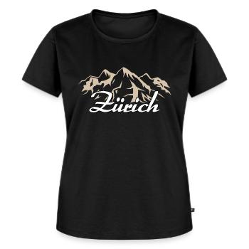 Zürich Schweiz Heimat Geschenk Kanton - Frauen Premium Bio T-Shirt - Schwarz - Vorne - Selfina (174cm)