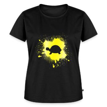 Tortue - T-shirt Premium bio Femme - noir - Devant - Selfina (174cm)