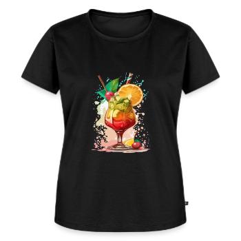 Cocktail - Frauen Premium Bio T-Shirt - Schwarz - Vorne - Selfina (174cm)