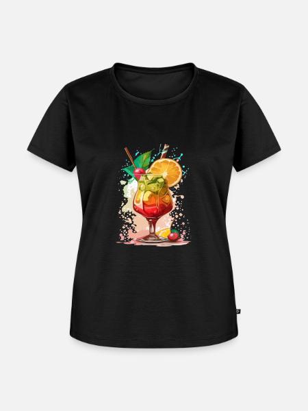 Cocktail - Frauen Premium Bio T-Shirt - Schwarz
